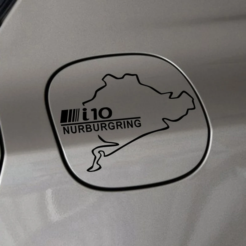 Автомобильные виниловые гоночные наклейки Nurburgring светоотражающие для Hyundai i10