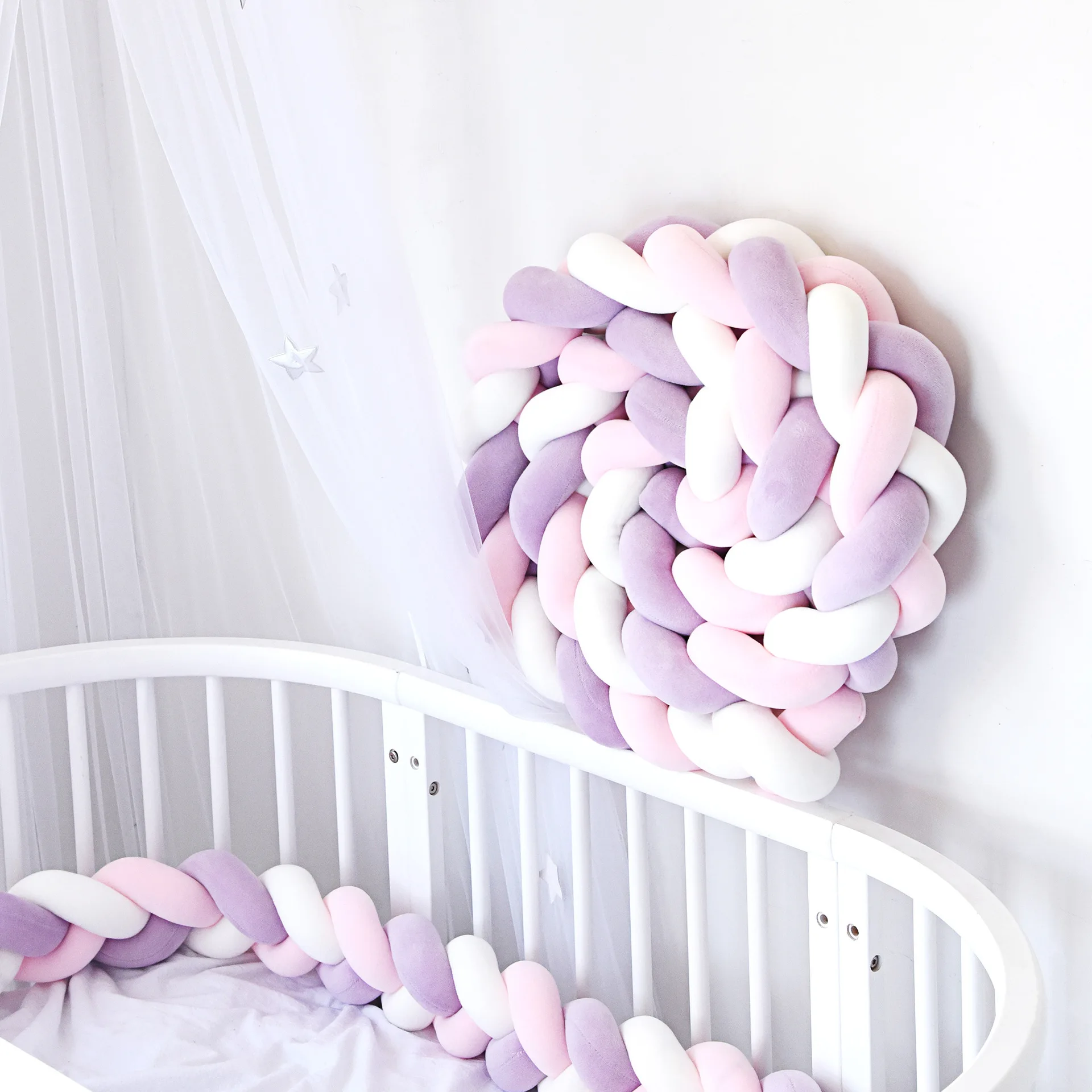 new Nordic woven crib surrounding anti-collision strips three-strand twist braids knotted ball pillow Knot Baby room decoration
new Nordic woven crib surrounding anti-collision strips three-strand twist braids knotted ball pillow Knot Baby room decoration