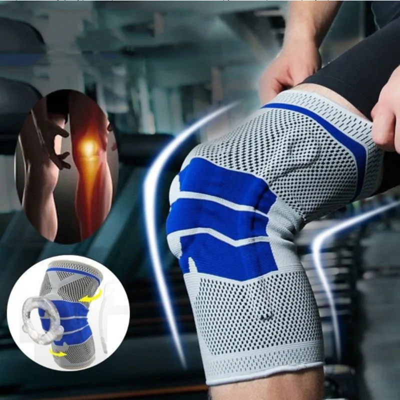 1Pcs Sports Knee Pad Silicone Spring Knee Protector Brace Basketball Running Knee Pad Dance Knee Pad Men Tactical Knee Support
1Pcs Sports Knee Pad Silicone Spring Knee Protector Brace Basketball Running Knee Pad Dance Knee Pad Men Tactical Knee Support