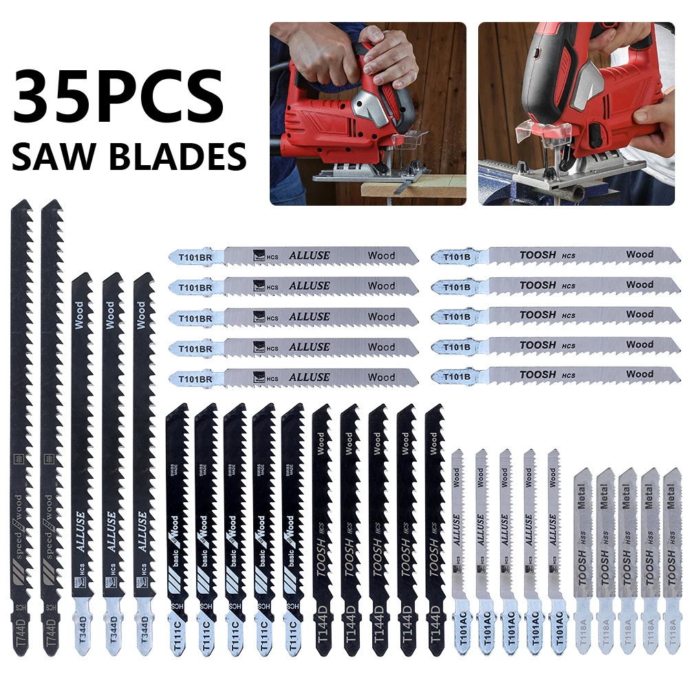 35Pcs Jig Saw Blade Jigsaw Blades Set Metal Wood Assorted Blades Woodworking T744D/T344D/T101B/T111C/T144D/T101AO/T118A/ T101BR
35Pcs Jig Saw Blade Jigsaw Blades Set Metal Wood Assorted Blades Woodworking T744D/T344D/T101B/T111C/T144D/T101AO/T118A/ T101BR