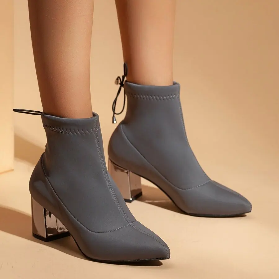 Women Boots Daxtors D652 Stretch Women'S Boots Gray 
Women Boots Daxtors D652 Stretch Women'S Boots Gray