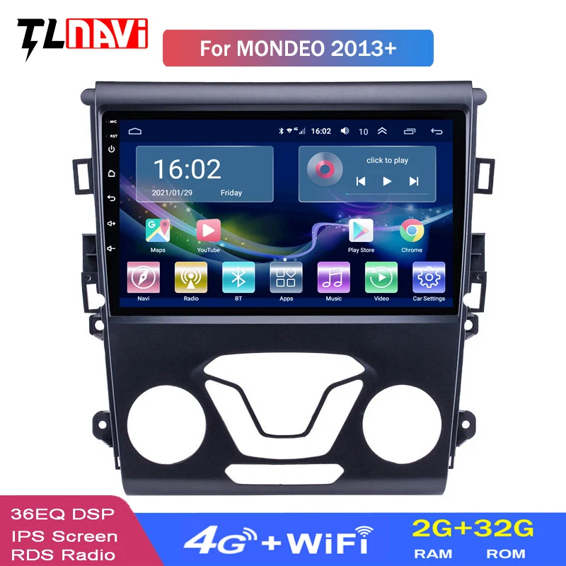 4G LTE 2G ОЗУ для Ford Mondeo 5 2014 2015 2016 2017 2018 2019 Автомагнитола мультимедийный видеоплеер