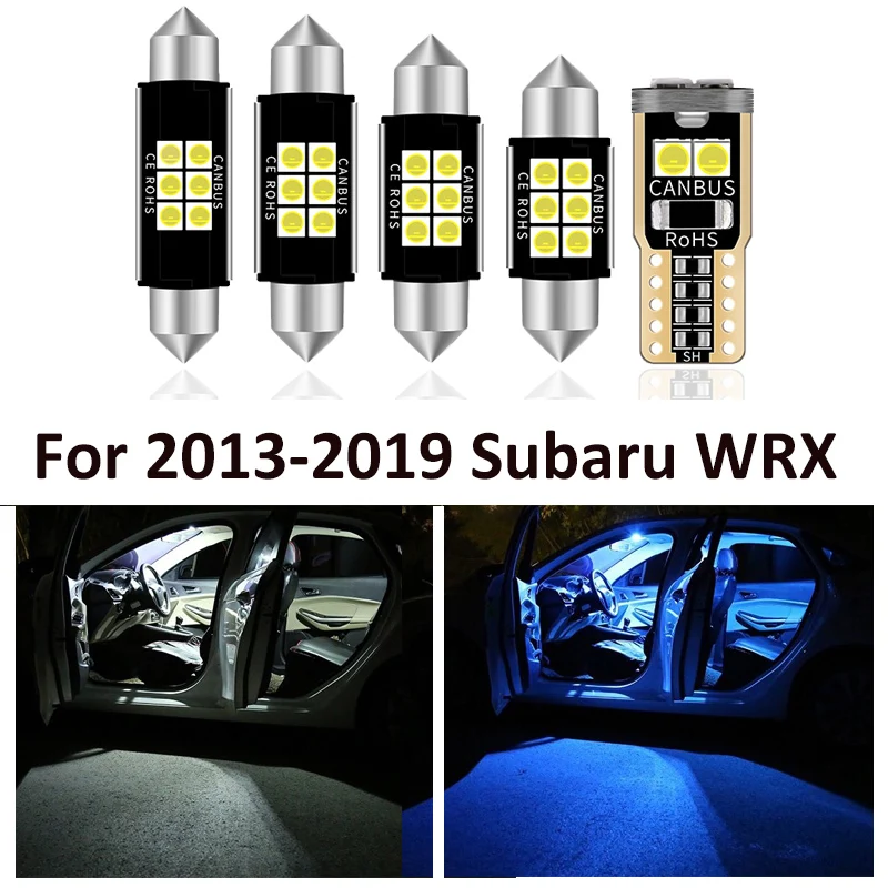 

8pcs White Car LED Bulbs Interior Color Map Dome Light Kit For 2013-2017 2018 2019 Subaru WRX STI Trunk Cargo License Plate Lamp