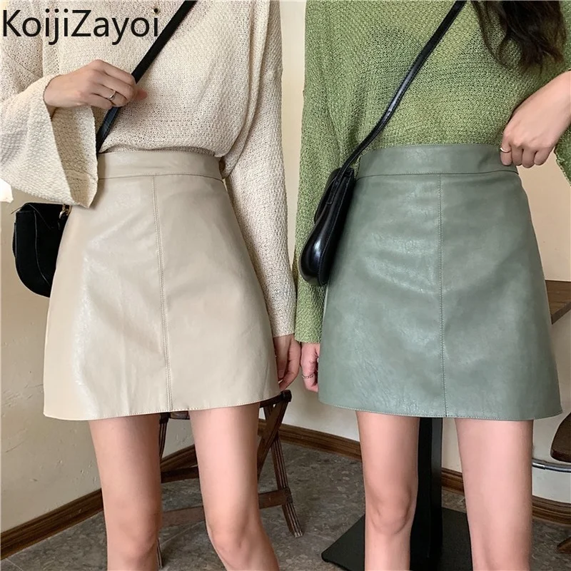 Koijizayoi Faux Leather Wrap Skirt Womens Autumn Winter New Solid High Waist Mini A-line Skirts Slim Fit Female Black Sexy Saia
Koijizayoi Faux Leather Wrap Skirt Womens Autumn Winter New Solid High Waist Mini A-line Skirts Slim Fit Female Black Sexy Saia