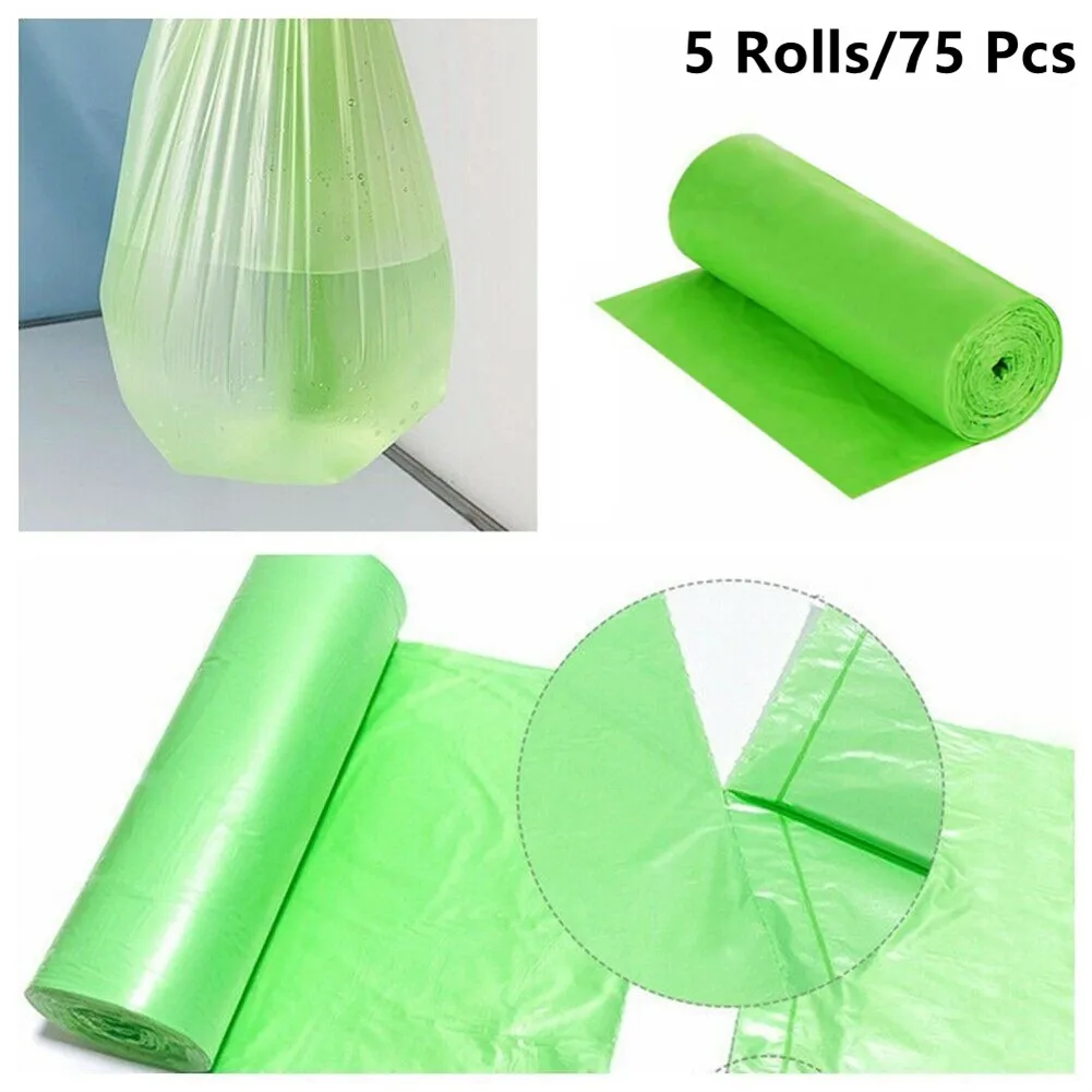 5 Rolls 1 Pack 75Pcs Portable Camping Home Trash Pouch Kitchen Storage Garbage Bags Cleaning Waste Composting Biodegradable Bag
5 Rolls 1 Pack 75Pcs Portable Camping Home Trash Pouch Kitchen Storage Garbage Bags Cleaning Waste Composting Biodegradable Bag