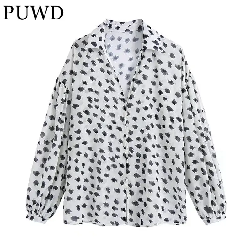 PUWD Oversize Women V Neck Animal Pattern Blouse 2021 Autumn Fashion Ladies High Street Vintage Shirt Female Print Loose Shirt
PUWD Oversize Women V Neck Animal Pattern Blouse 2021 Autumn Fashion Ladies High Street Vintage Shirt Female Print Loose Shirt