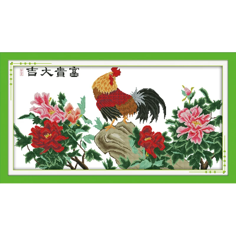 Everlasting Love Flower And Cock Chinese Cross Stitch Kits Ecological Cotton Stamped 11CT 14CT DIY New Year Decorations For Home
Everlasting Love Flower And Cock Chinese Cross Stitch Kits Ecological Cotton Stamped 11CT 14CT DIY New Year Decorations For Home