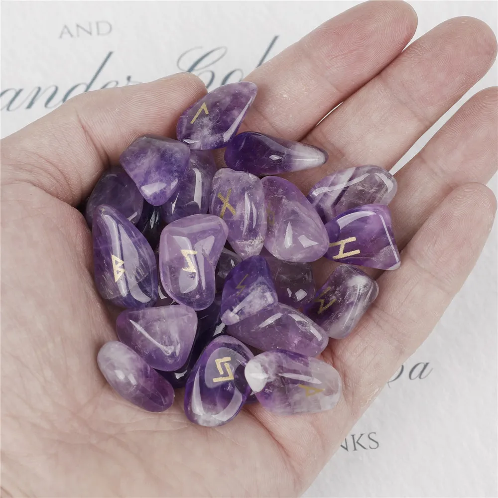 15pcs/Set Rune Stones For Divination Amehtyst Quartz Natural Stones Crystal Chakra Home Decor
15pcs/Set Rune Stones For Divination Amehtyst Quartz Natural Stones Crystal Chakra Home Decor