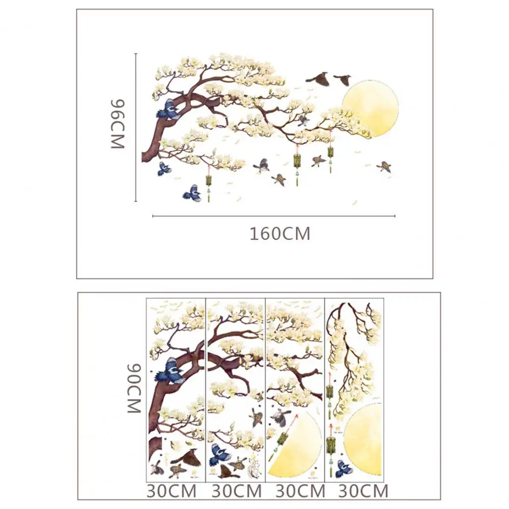 HOT SALES!!! Magnoliaed Tree Moon Birds Courtyard Living Room Sofa Self-adhesive Wall Sticker 
HOT SALES!!! Magnoliaed Tree Moon Birds Courtyard Living Room Sofa Self-adhesive Wall Sticker