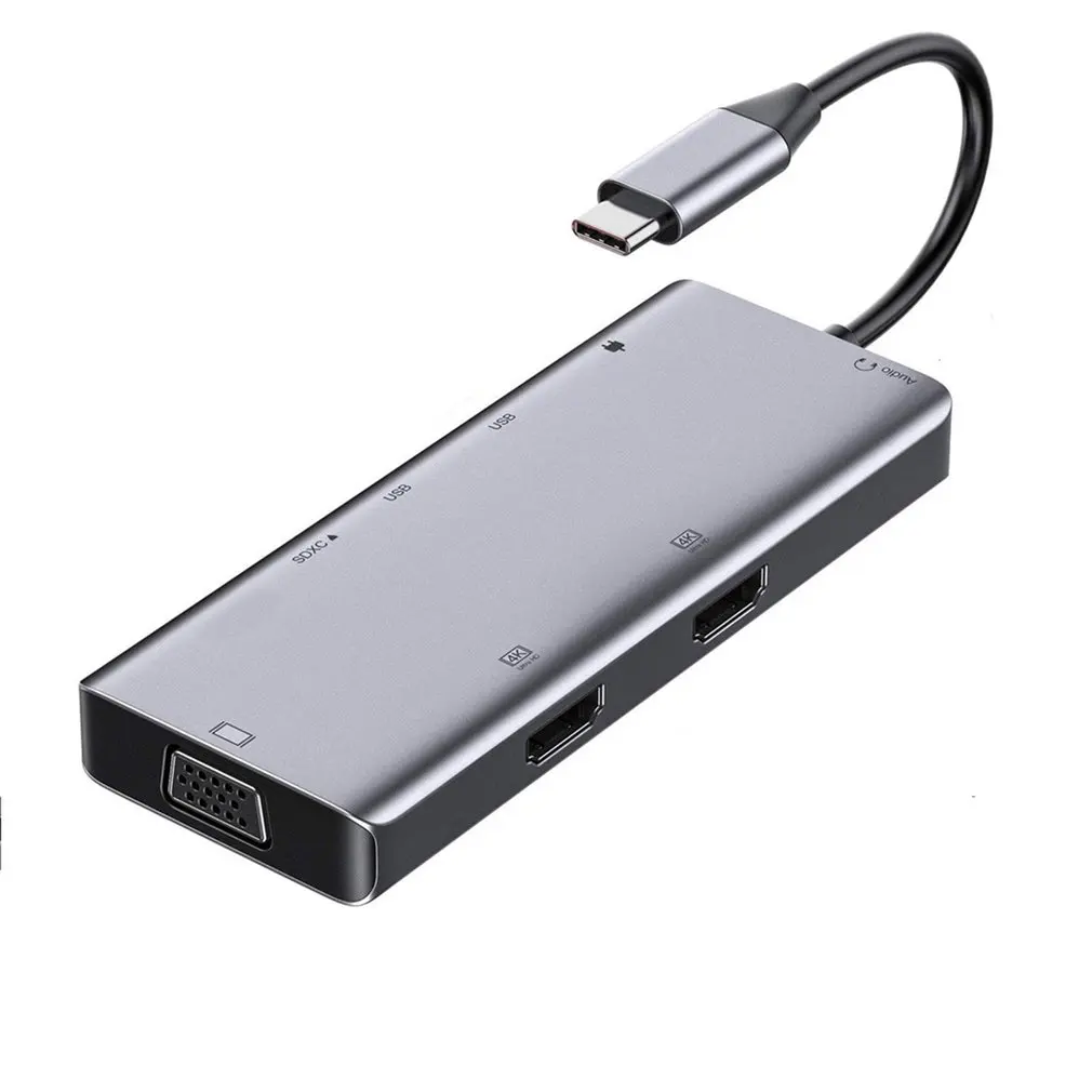 Hub Portable Dual HDMI-compatible VGA Three Screen Display Hub Nine In One High Speed And Safe Charging
Hub Portable Dual HDMI-compatible VGA Three Screen Display Hub Nine In One High Speed And Safe Charging