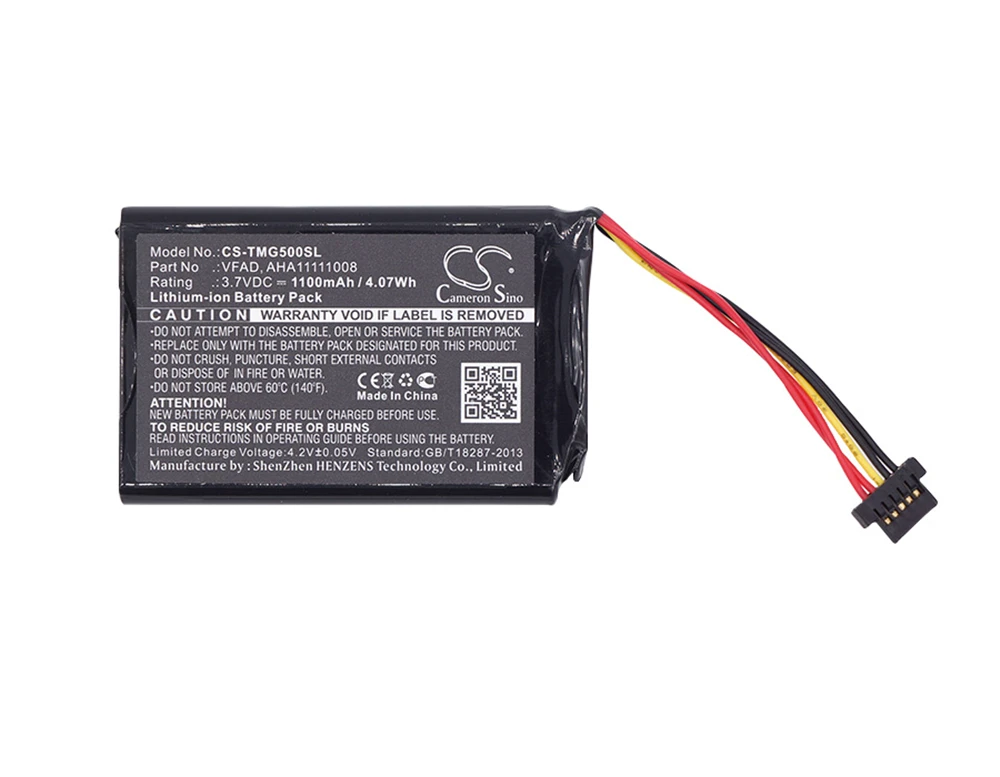 Cameron Sino 1100mAh Battery for TomTom 4FL50, 4FL60, Go 5000, GO 5100, Go 6000, GO 6100, PRO TRUCK 5250, AHA11111008, VFAD
Cameron Sino 1100mAh Battery for TomTom 4FL50, 4FL60, Go 5000, GO 5100, Go 6000, GO 6100, PRO TRUCK 5250, AHA11111008, VFAD