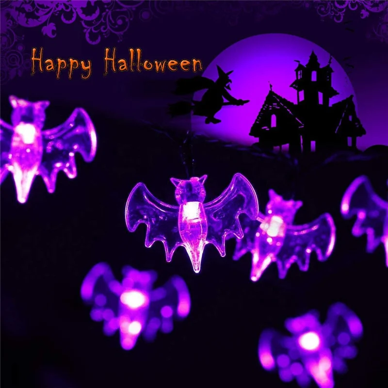 Halloween horrible Bat Style Light 1.5M/3M 10/20LED Battery Powered Led Bat String Lights for Halloween Party Yard Decorations
Halloween horrible Bat Style Light 1.5M/3M 10/20LED Battery Powered Led Bat String Lights for Halloween Party Yard Decorations