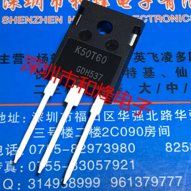 Original 2pcs/ K50T60 IKW50N60T TO-247 
Original 2pcs/ K50T60 IKW50N60T TO-247