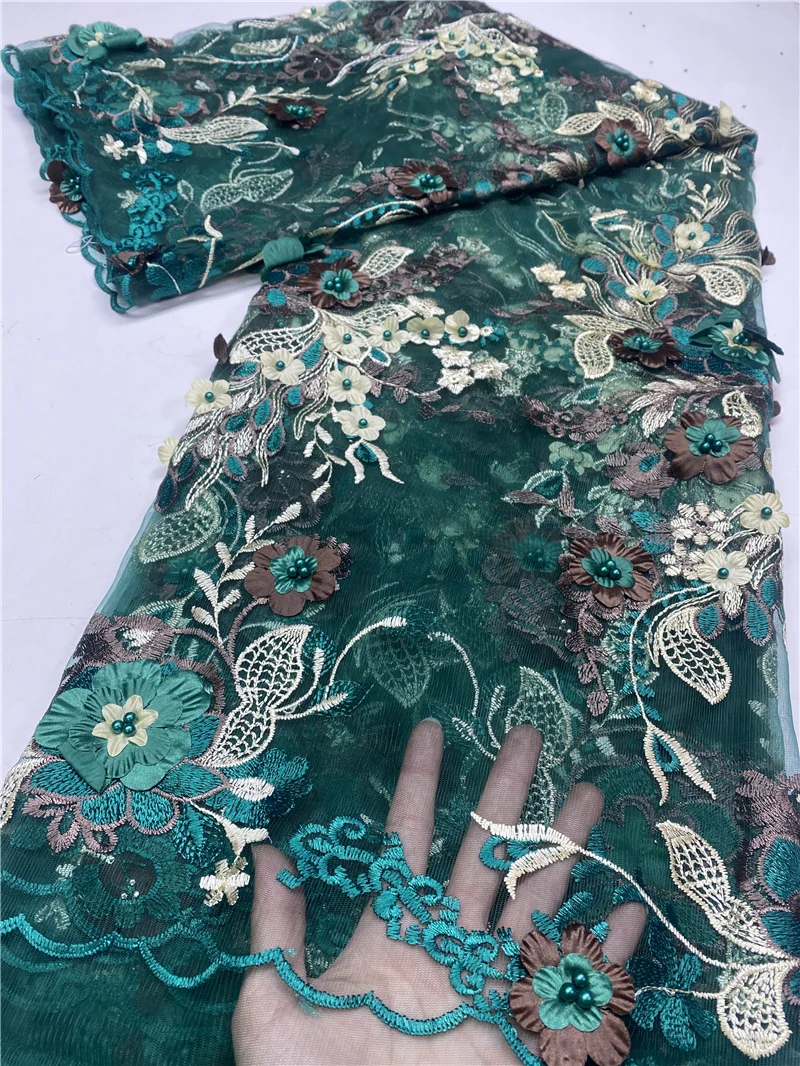 African 3D Lace Fabric 2020 High Quality Lace French Lace Fabric With Beads Nigerian Lace Fabrics For Wedding Dress YA3750B-4
African 3D Lace Fabric 2020 High Quality Lace French Lace Fabric With Beads Nigerian Lace Fabrics For Wedding Dress YA3750B-4