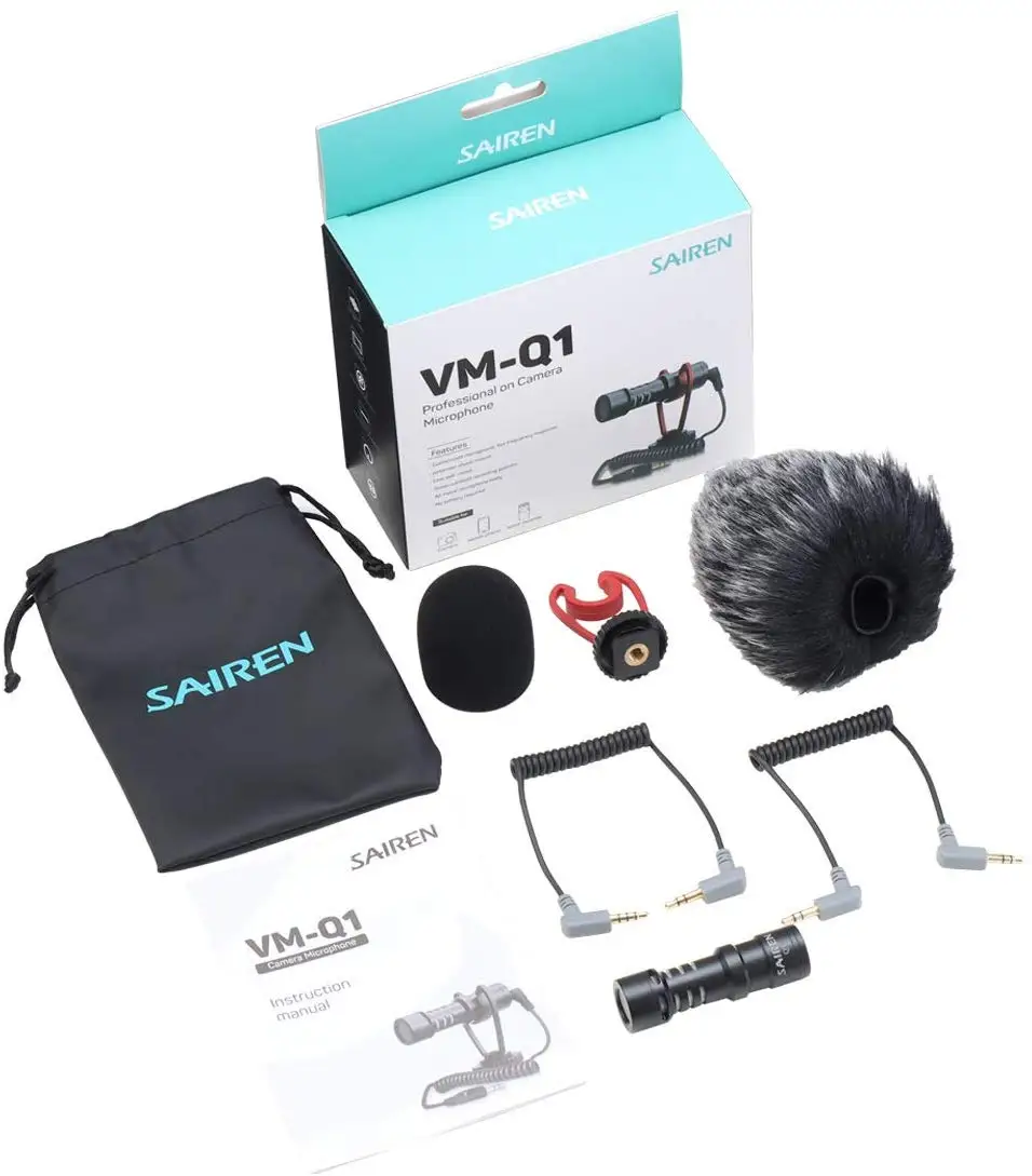 SAIREN VM-Q1 Shotgun Video Microphone On-Camera Mini Condenser Record Interview Vlog Mic for Phone DSLR Osmo Pocket Mobile
SAIREN VM-Q1 Shotgun Video Microphone On-Camera Mini Condenser Record Interview Vlog Mic for Phone DSLR Osmo Pocket Mobile