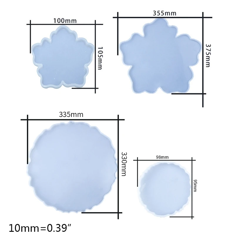 5 Pcs/Set Coaster Tray Epoxy Resin Mold Cup Mat Pad Silicone Mould DIY Crafts Decorations Ornaments Casting Tools
5 Pcs/Set Coaster Tray Epoxy Resin Mold Cup Mat Pad Silicone Mould DIY Crafts Decorations Ornaments Casting Tools