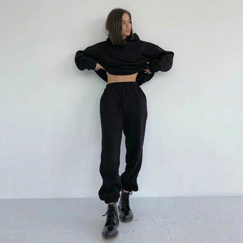 2Pcs Women Set Spring Autumn Solid Colors Hooded Sweatshirt Top And Wide Leg Pants Suits Loose Casual Fashion Women Sportswear
2Pcs Women Set Spring Autumn Solid Colors Hooded Sweatshirt Top And Wide Leg Pants Suits Loose Casual Fashion Women Sportswear