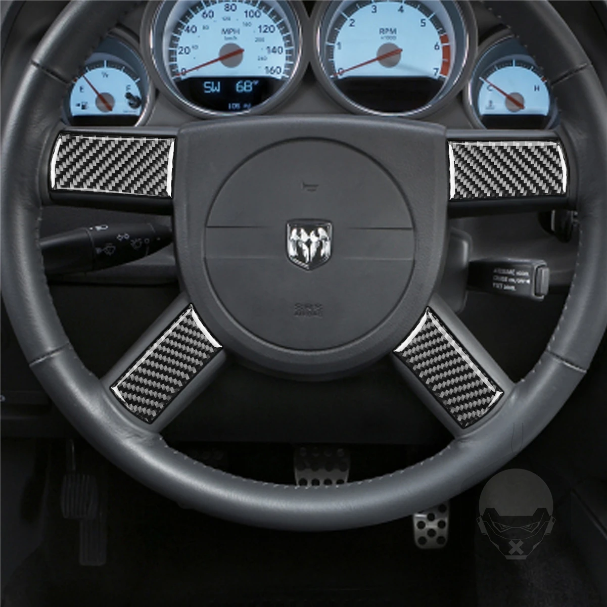 Steering Wheel Button Frame Decorative Cover Trim Sticker for Dodge challenger 2008-2010 Interior Decoration Car Accessories LHD
Steering Wheel Button Frame Decorative Cover Trim Sticker for Dodge challenger 2008-2010 Interior Decoration Car Accessories LHD