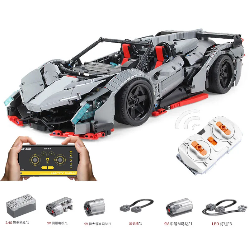 MOC 10559 RC автомобиль Veneno Lamborghimis Roadster Power Function строительные блоки кирпичи детские