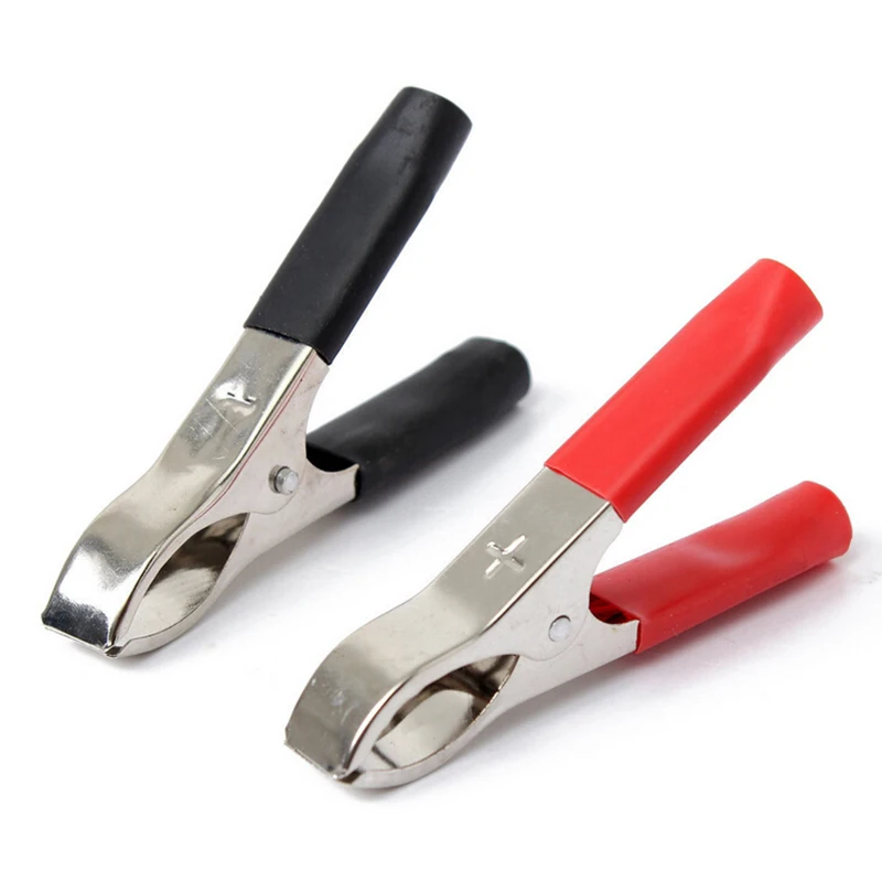 Hot 1 Pairs Black Red Soft Plastic Boots Metal Car Cable Battery Clamps Alligator Insulated Crocodile Clips Diy Kit Test Leads
Hot 1 Pairs Black Red Soft Plastic Boots Metal Car Cable Battery Clamps Alligator Insulated Crocodile Clips Diy Kit Test Leads