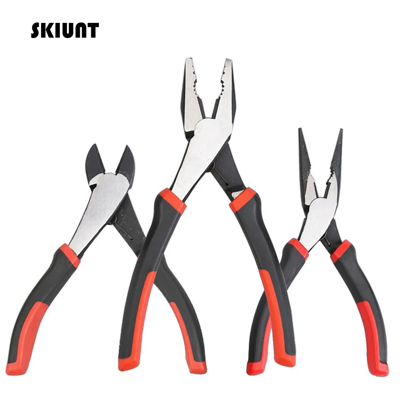 Плоскогубцы SKIUNT обжимной инструмент длинный нос диагональные плоскогубцы мини