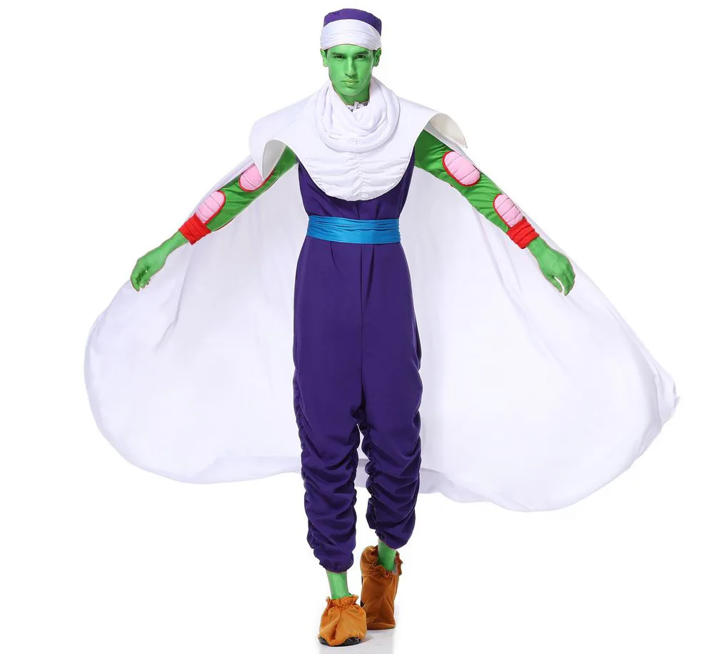 Фото Аниме Dragon Ball Z Piccolo косплей костюм комбинезоны маскарадная форма для Хэллоуин