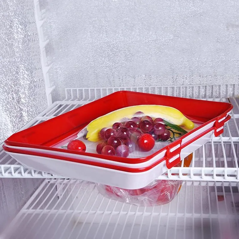 Creative Food Preservation Tray Food Fresh Keeping Fresh Spacer Organizer Food Refrigerator Food Storage
Creative Food Preservation Tray Food Fresh Keeping Fresh Spacer Organizer Food Refrigerator Food Storage
