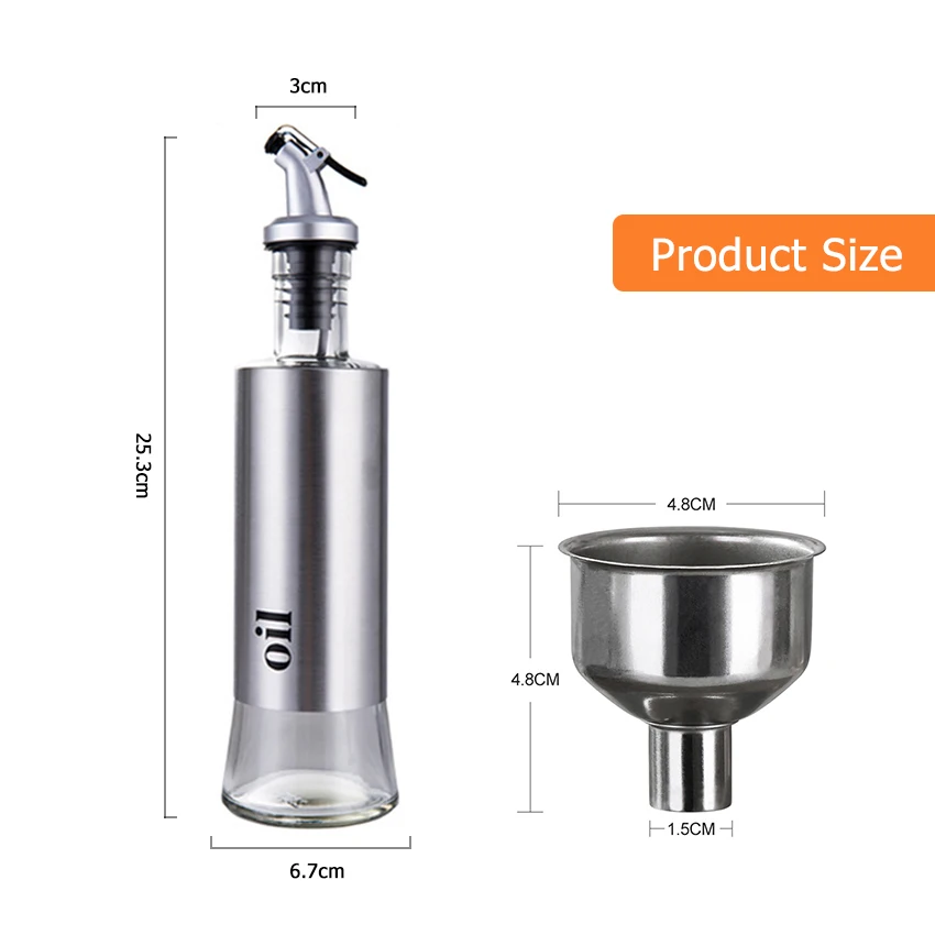 MEMDOO Oil Dispensers Bottles Vinegar Sauce Named Dispenser Bottle with Funnel Stainless Steel Olive Oil Dispensing Sauce Cruet
MEMDOO Oil Dispensers Bottles Vinegar Sauce Named Dispenser Bottle with Funnel Stainless Steel Olive Oil Dispensing Sauce Cruet