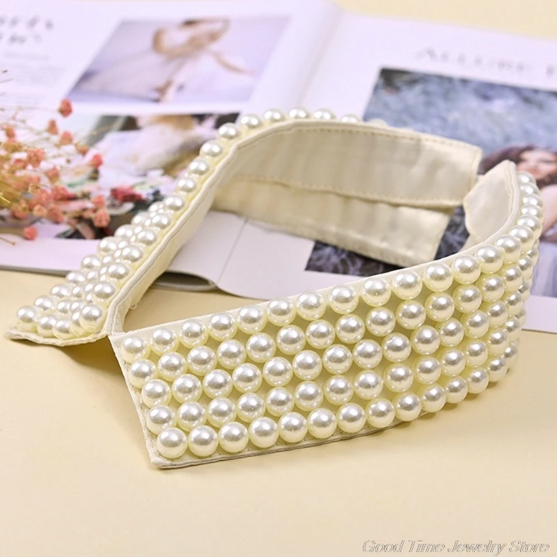 Women Retro Handmade Beading Faux Pearls Layers Bib Lapel Fake Collar Jewelry Detachable Choker Cloth F19 21 Dropshipping
Women Retro Handmade Beading Faux Pearls Layers Bib Lapel Fake Collar Jewelry Detachable Choker Cloth F19 21 Dropshipping