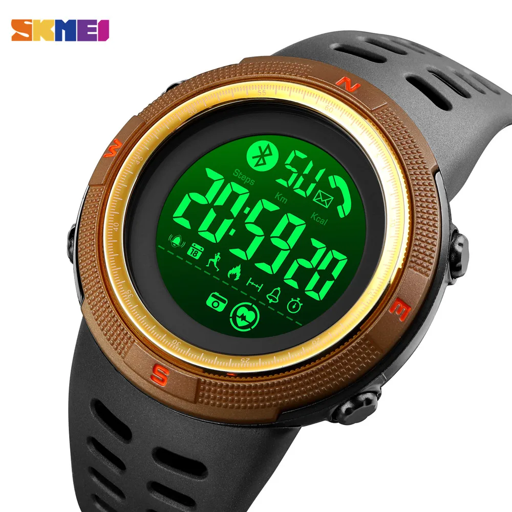 SKMEI LED Light Electronic Clock Waterproof Men Wristwatch Date Calorie Heart Rate Monitor Mens Watches Relogio Masculino 1645
SKMEI LED Light Electronic Clock Waterproof Men Wristwatch Date Calorie Heart Rate Monitor Mens Watches Relogio Masculino 1645