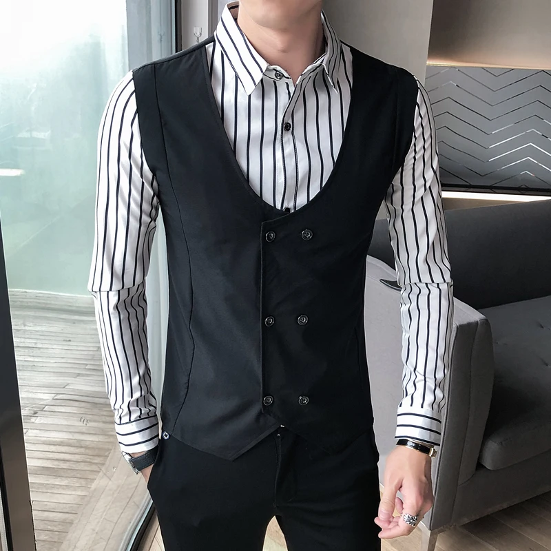 Black/White Fashion Spliced Striped Shirts For Men Clothing 2021 Spring New Double Breasted Long Sleeve Casual Blouses 5XL-M Hot
Black/White Fashion Spliced Striped Shirts For Men Clothing 2021 Spring New Double Breasted Long Sleeve Casual Blouses 5XL-M Hot