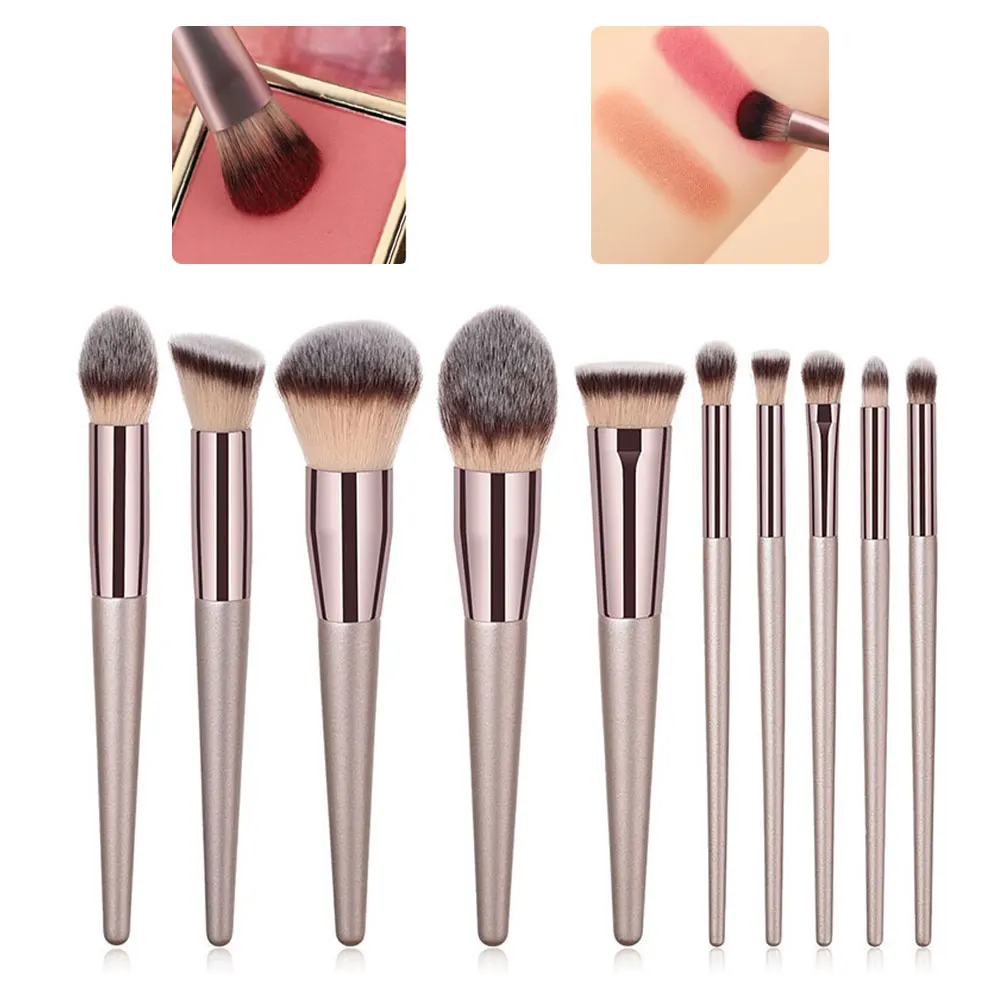 10pcs Super Soft Nylon Wool Makeup Brushes Professional Foundation Powder Blush Eyeshadow Blending Cosmetic Set Tools
10pcs Super Soft Nylon Wool Makeup Brushes Professional Foundation Powder Blush Eyeshadow Blending Cosmetic Set Tools