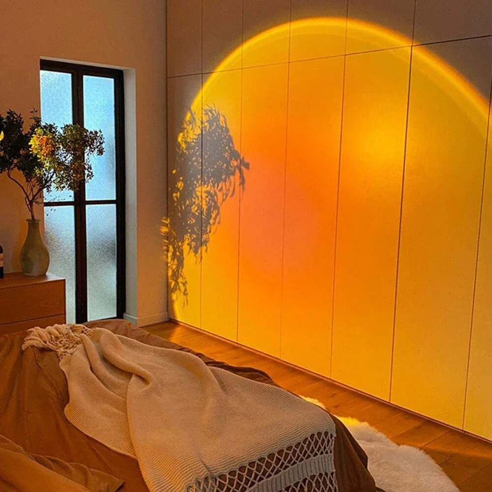 Rainbow Sunset Projector Atmosphere Night Light Coffee Shop Projection Lights Children Bedroom Cute Night sunset projection lamp
Rainbow Sunset Projector Atmosphere Night Light Coffee Shop Projection Lights Children Bedroom Cute Night sunset projection lamp