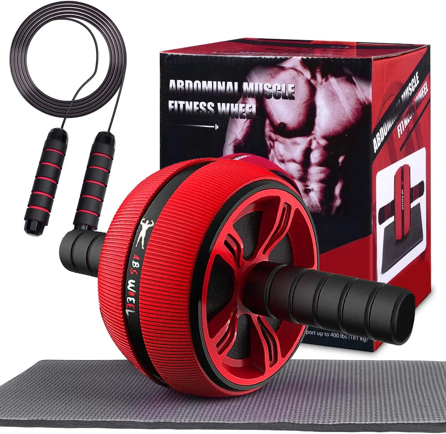 Healthy Abdomen Wheel with Knee Mat Jump Ropes Training Abdominal Muscle Roller Abdominal Core Sport Home Fitness Equipment
Healthy Abdomen Wheel with Knee Mat Jump Ropes Training Abdominal Muscle Roller Abdominal Core Sport Home Fitness Equipment