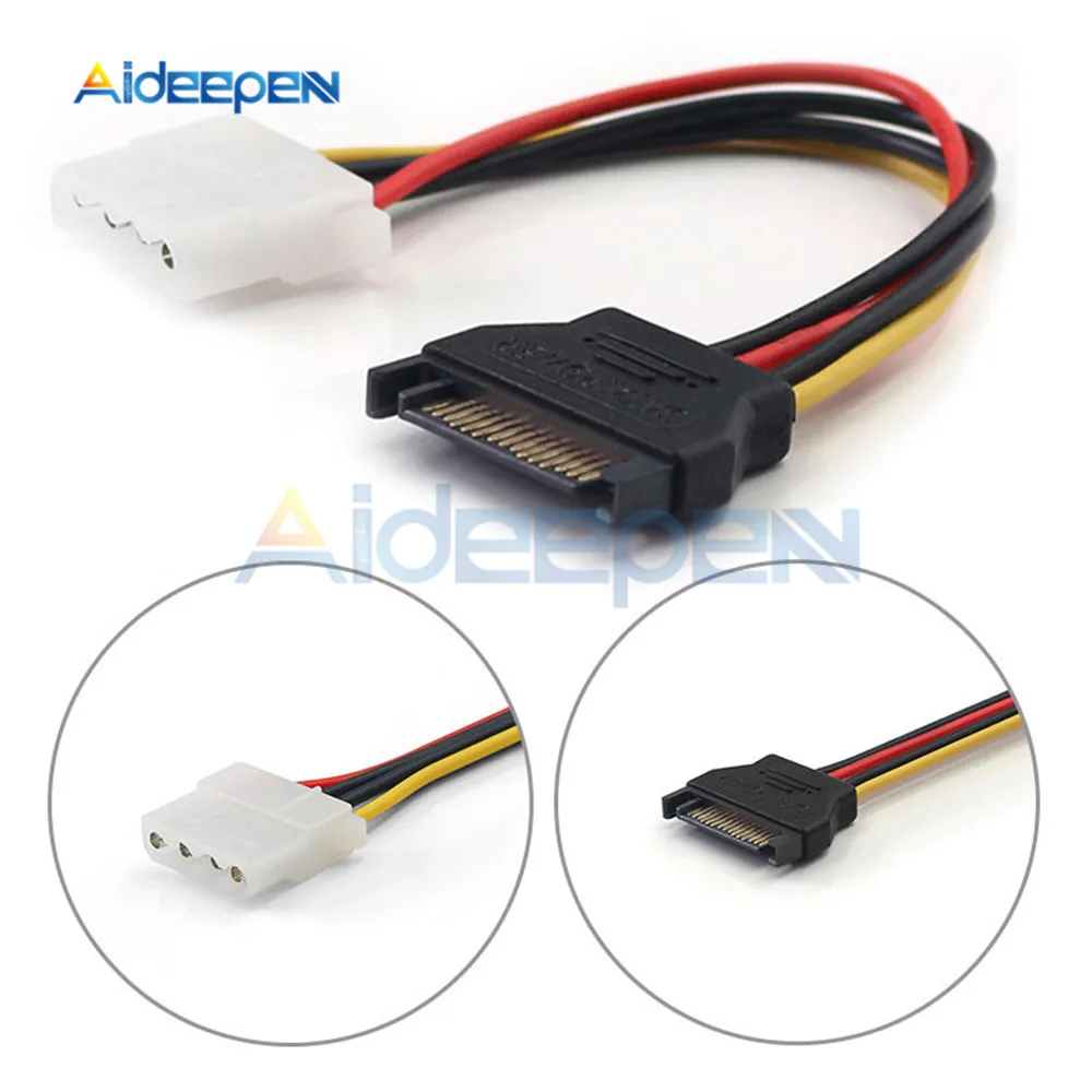 Кабель питания SATA к IDE 15 контактный разъем мама Molex 4 штырьковый адаптер