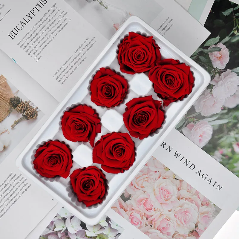Preserved Rose Flowers Immortal Rose 4-5CM Diameter Mothers Day DIY Wedding Eternal Life Flower Material Gift 8pcs/Box Level B
Preserved Rose Flowers Immortal Rose 4-5CM Diameter Mothers Day DIY Wedding Eternal Life Flower Material Gift 8pcs/Box Level B