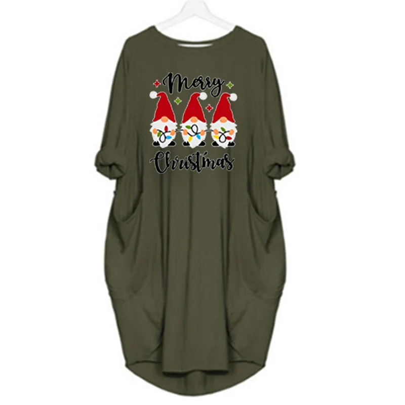 Autumn Winter Christmas Party Dress Women Casual Long Sleeve Loose Pockets Mini Dress Cartoon Dwarf Printed Dress Lady Vestidos
Autumn Winter Christmas Party Dress Women Casual Long Sleeve Loose Pockets Mini Dress Cartoon Dwarf Printed Dress Lady Vestidos
