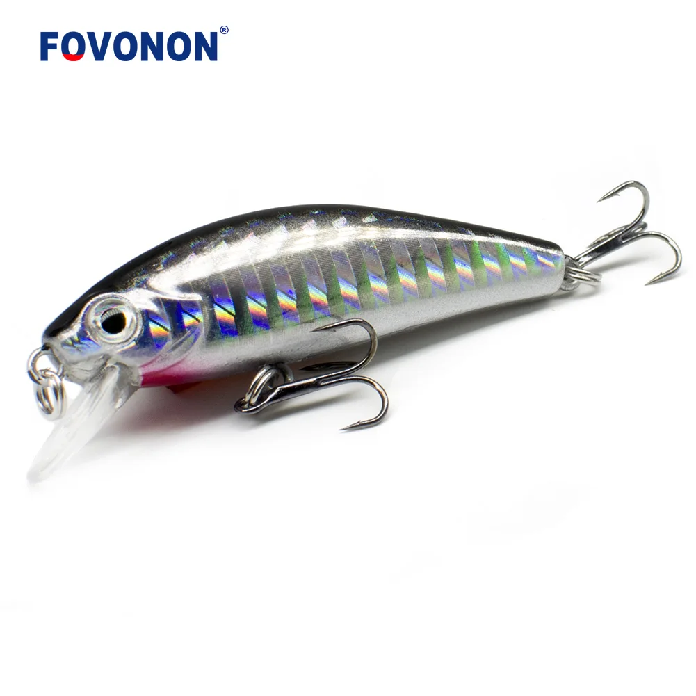 FOVONON Fast Sinking Minnow 5.5cm 6.3g Wobbler Deep Fishing Lure Crankbait Jerkbait Bait Perch Pesca Wobblers Fishing Lures
FOVONON Fast Sinking Minnow 5.5cm 6.3g Wobbler Deep Fishing Lure Crankbait Jerkbait Bait Perch Pesca Wobblers Fishing Lures