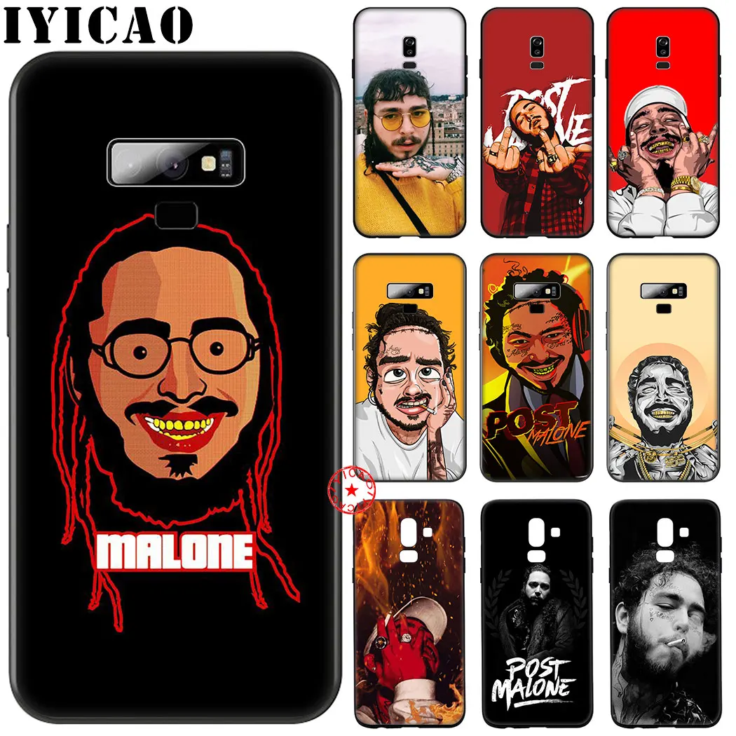 Post Malone мягким чёрным силиконовым ремешком чехол для samsung Galaxy A70S A20E A2 J4 J6 Core Plus Prime J7