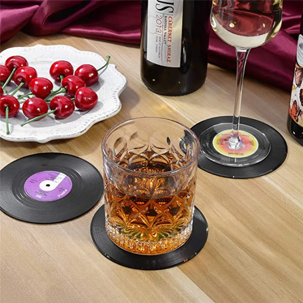 6 Pieces Retro Record Funny Novelty for DrinksVinyl Disk Coasters Effective Protection of the Desktop to Prevent Damage
6 Pieces Retro Record Funny Novelty for DrinksVinyl Disk Coasters Effective Protection of the Desktop to Prevent Damage