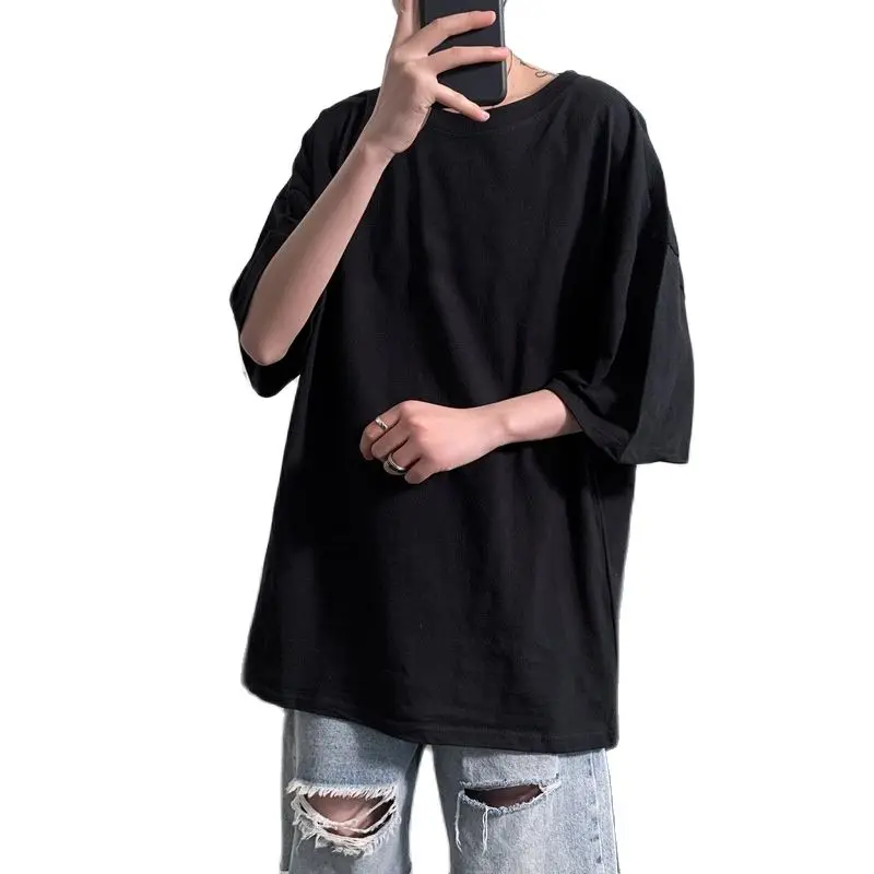 Summer Oversized T- Shirt Men's Korean Fashion Loose Casual T-Shirt Men's Harajuku Solid Color Street Clothes Hip Hop Top
Summer Oversized T- Shirt Men's Korean Fashion Loose Casual T-Shirt Men's Harajuku Solid Color Street Clothes Hip Hop Top