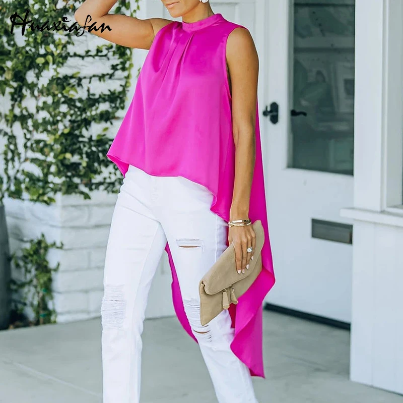 Huaxiafan Chic Tops Women Summer Y2K T-shirts 2021 Front Short Back Long Irregular Sleeveless Tees Party Prom Elegant Top Female
Huaxiafan Chic Tops Women Summer Y2K T-shirts 2021 Front Short Back Long Irregular Sleeveless Tees Party Prom Elegant Top Female