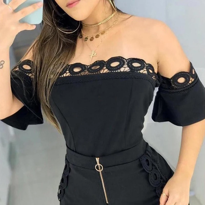 Lace Floral Sexy Women Playsuit Jumpsuit Hot Summer Slash Neck Short Sleeve Bodycon Romper Chic Party Outfits Clothes Set
Lace Floral Sexy Women Playsuit Jumpsuit Hot Summer Slash Neck Short Sleeve Bodycon Romper Chic Party Outfits Clothes Set