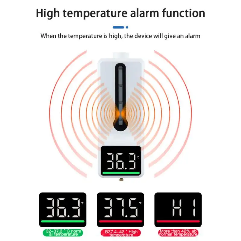 1000ml Automatic Liquid Soap Dispenser Smart Sensor Digital Non-Contact Infrared Thermometer Hand Washing Free Sanitizer Machine
1000ml Automatic Liquid Soap Dispenser Smart Sensor Digital Non-Contact Infrared Thermometer Hand Washing Free Sanitizer Machine