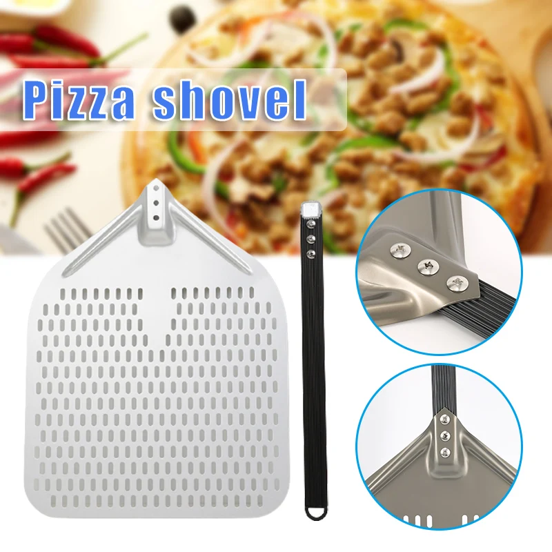 Perforated Pizza Shovel with Alloy Handle Aluminum Alloy Professional Pizza Paddle Practical Kitchen Tool uacr Barbecue Clip new
Perforated Pizza Shovel with Alloy Handle Aluminum Alloy Professional Pizza Paddle Practical Kitchen Tool uacr Barbecue Clip new
