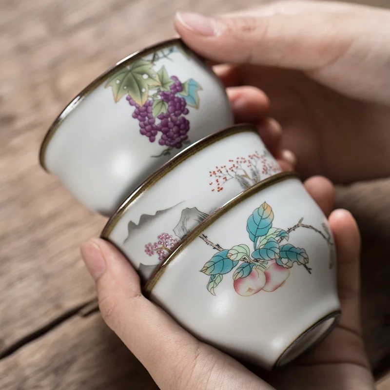 

Moon White Ru Kiln Bell Cup Kombucha Cup Master Single Cup Gracked Glaze Teacup Tea Set Ceramic Cup Teacups Tea Set Shop