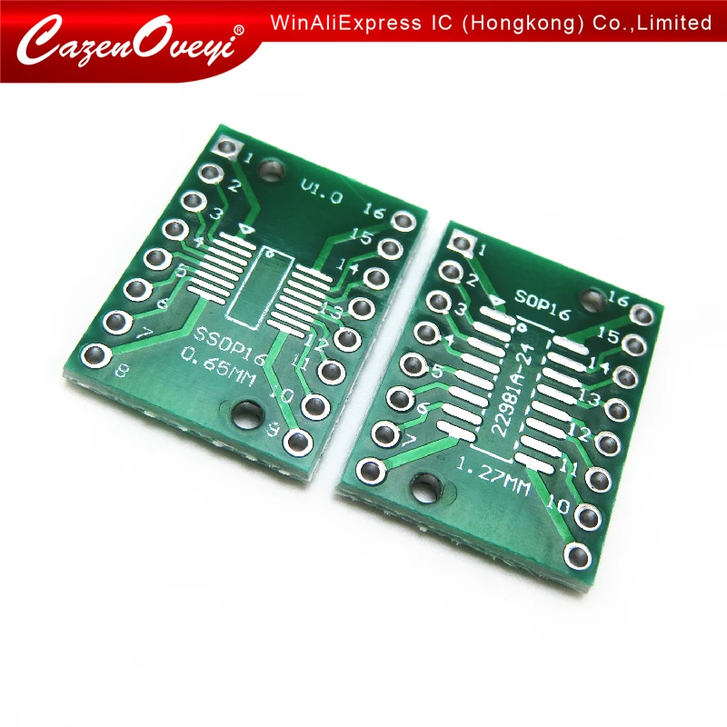 10 шт. / Лот TSSOP16 SSOP16 SOP16 к DIP16 Передаточная плата DIP Pin Board Pitch Adapter PCB в