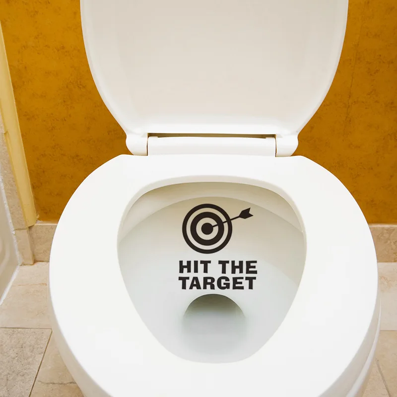 

Hit The Target Toilet Stickers for WC Washroom Decoration Vinyl Wall Art Diy Home Decals