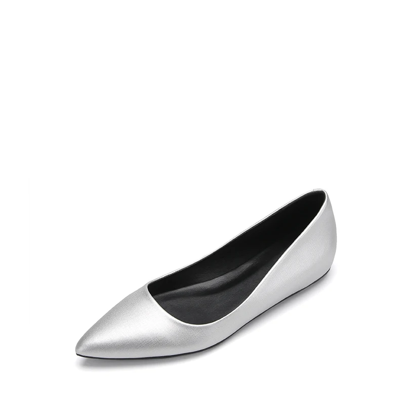 Silver Pointed Toe Flat Shoes Women's 2019 New Flat Sole Casual Shoes Basic Style All Match Silk Fabrics OL Working Driving Shoe
Silver Pointed Toe Flat Shoes Women's 2019 New Flat Sole Casual Shoes Basic Style All Match Silk Fabrics OL Working Driving Shoe