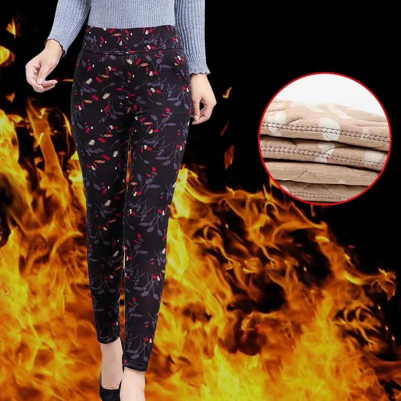 2021 Winter Middle Age Women Thick Velvet Leggings Female Mom High Elastic Print Flower Trouser Warm Stretch Pants Z584
2021 Winter Middle Age Women Thick Velvet Leggings Female Mom High Elastic Print Flower Trouser Warm Stretch Pants Z584